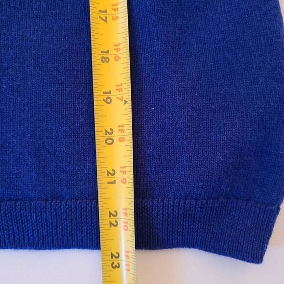346 Brooks Brothers Royal Blue Merino Wool Sweater Size L - Picture 7 of 12